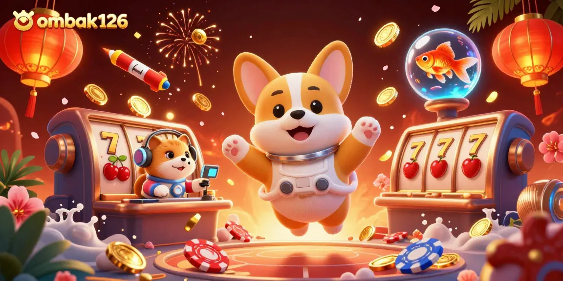Engage in thrilling gameplay at ombak126 with vibrant 3D casino elements and characters.