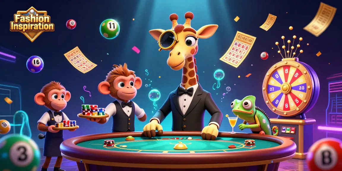Experience the thrill of casino play with our Fashion inspiration illustration filled with vibrant gaming elements.