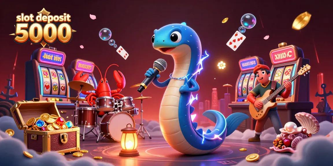 Experience thrilling gameplay at slot deposit 5000 with vibrant characters performing at an underwater casino.